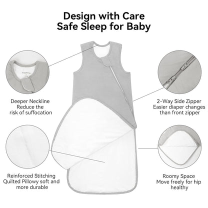 Rayon by Bamboo Baby Sleep Sack - Ultra Soft 2.5 Tog Winter Wearable Blanket | 6-12 Months, Unisex