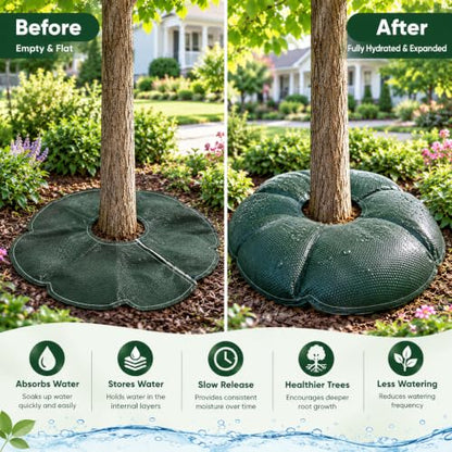 Tree Watering Bags Slow Release Irrigation Ring for Trees 24 Inch