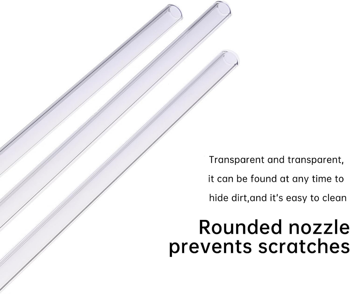 Reduce Replacement Straws - 5 Pack Reusable Straws with Cleaning Brush for 50 oz & 40 oz Tumblers | Clear Plastic