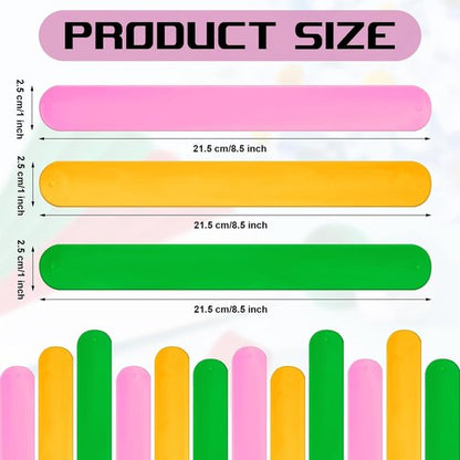 Charniol Wrapping Paper Roll Holder - 12-Piece Silicone Covered Metal Stabilizers | Organize Gift Wraps (Green, Yellow, Pink)