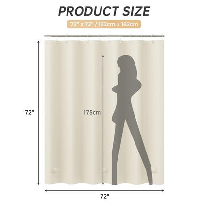 AmazerBath Plastic Shower Curtain Liner, 72 x 72 Inches EVA 8G Heavy Duty Beige Waterproof Weighted Thick Bathroom Curtain with 3 Clear Weights and 12 Rustproof Grommet Holes