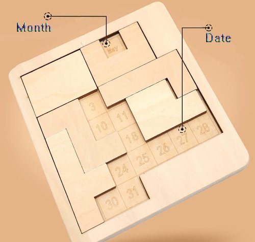 Daily Calendar Puzzle by Regine Switzerland - Challenging Wooden Puzzle for Adults | Perfect Easter Gift