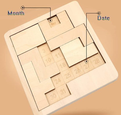 Daily Calendar Puzzle by Regine Switzerland - Challenging Wooden Puzzle for Adults | Perfect Easter Gift