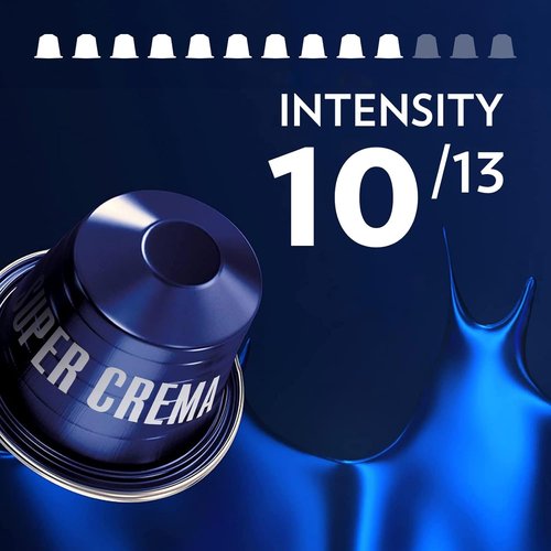 Lavazza Super Crema Capsules - Medium Roast Arabica & Robusta Blend | 60 Aluminum Pods for Nespresso Machines