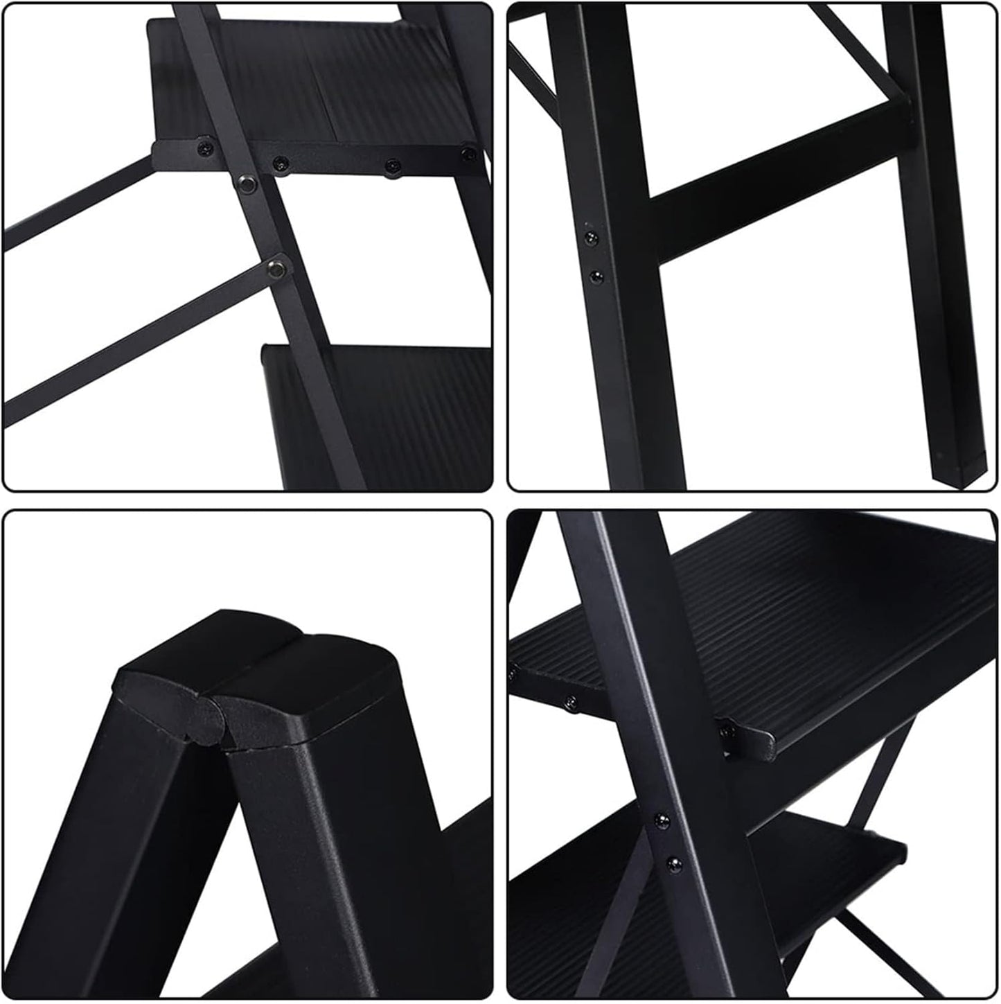 Skiennix Foldable 2-Step Stool - Ultra-Lightweight Design, Wide Pedals & 330lbs Capacity | Ideal for Home & Office Use