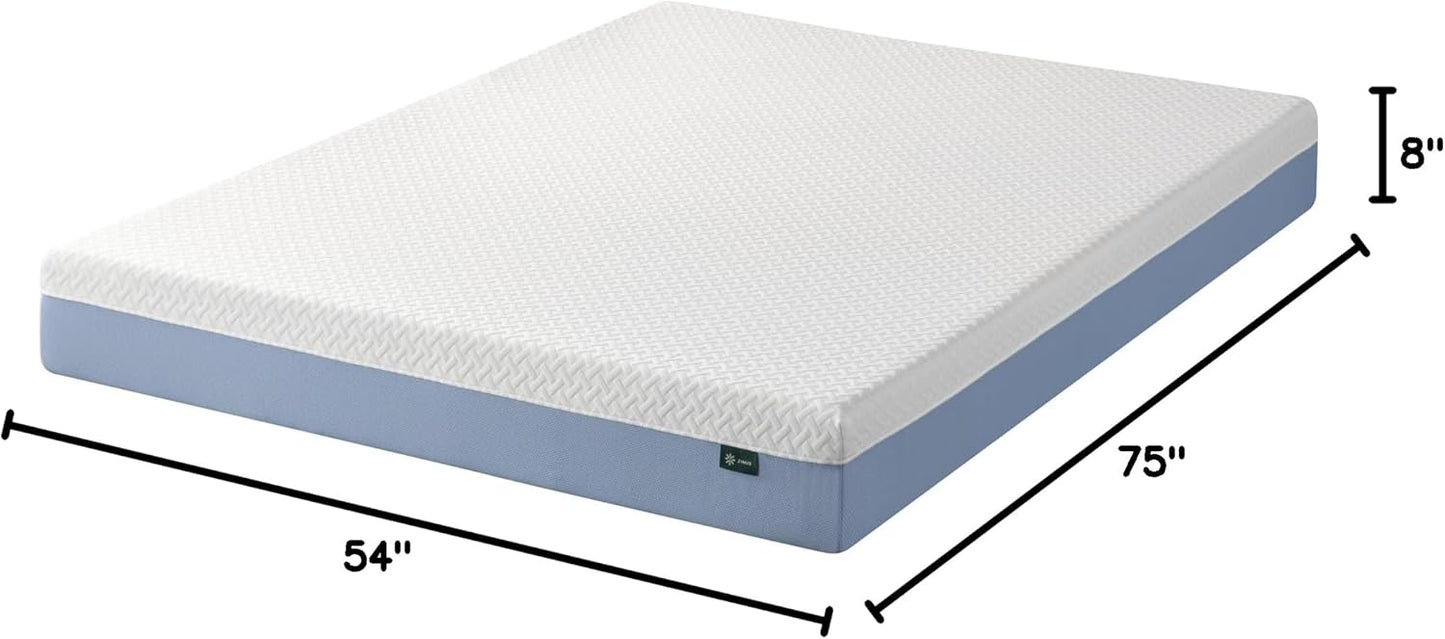 Zinus 8 Inch Full Memory Foam Mattress - Cooling Comfort, Fiberglass Free, Medium Feel, Safe Materials