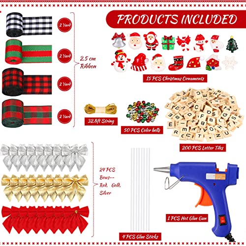 DIY Christmas Ornaments Craft Kit with Hot Glue Gun - Stylish