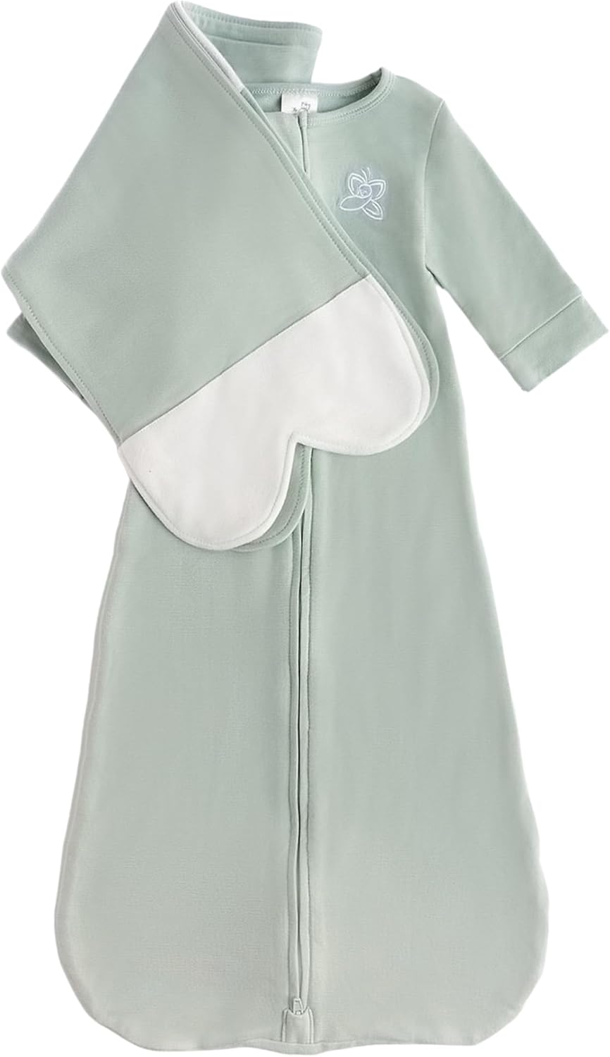 Butterfly Swaddle - Organic Newborn Baby Sleep Sack & Wrap Blanket | Calming Sage Accessory for Preemies (4-7 lbs)