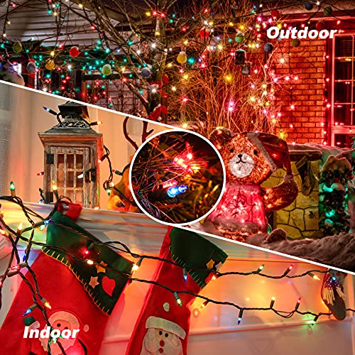 Multicolor Christmas String Lights 75ft 300 Incandescent Bulbs Connectable Indoor Outdoor