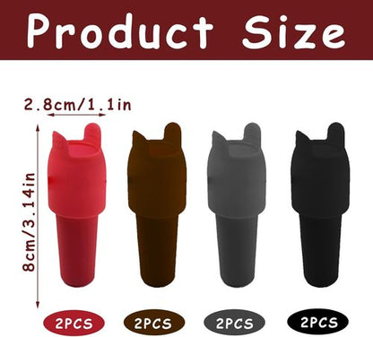 8 Pcs Silicone Wine Stopper, Reusable Wine Stoppers For Wine Bottles, Keep Wine Fresh,Suitable For Family Use(4 Colors)