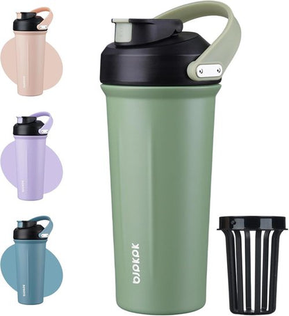 BJPKPK 25 oz Insulated Tumbler - Stainless Steel Protein Shaker Water Bottle | Forest Green