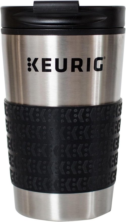 Keurig Stainless Steel Insulated Coffee Travel Mug - Fits Under Any K-Cup Maker | 12 Oz Capacity