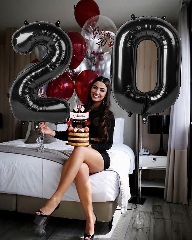 Number 0 Balloons - 40 Inch Black Birthday & Event Decorations | Perfect for Milestones & Celebrations