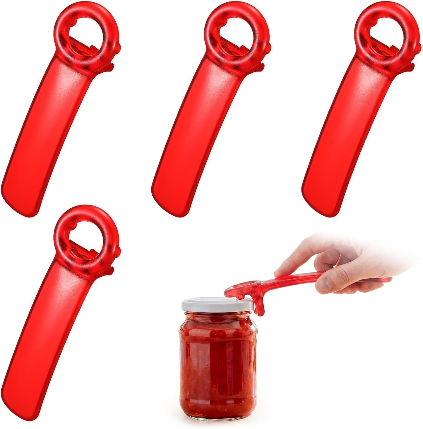 Skiennix Jar Lid Opener Set - 4 Easy Grip Tools for Seniors & Arthritis Relief | Kitchen Accessories