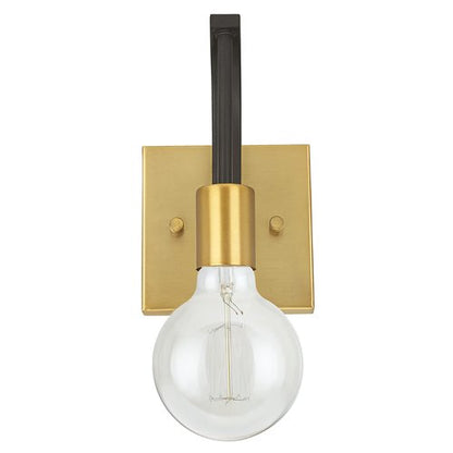 Aspen Creative 62174, One Metal Bathroom Light Fixture, 4-3/4" Wide, Transitional Design in Bronze Vanity Wall, 1