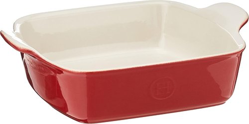 Emile Henry Square Baking Dish - 8 x 8 Inch | 2 Qt Capacity in Classic Red - Made in France