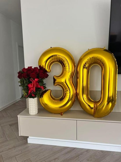 23 Balloon | Big 40-Inch Gold Foil Number Balloon for 23rd Birthday & Graduation Celebrations