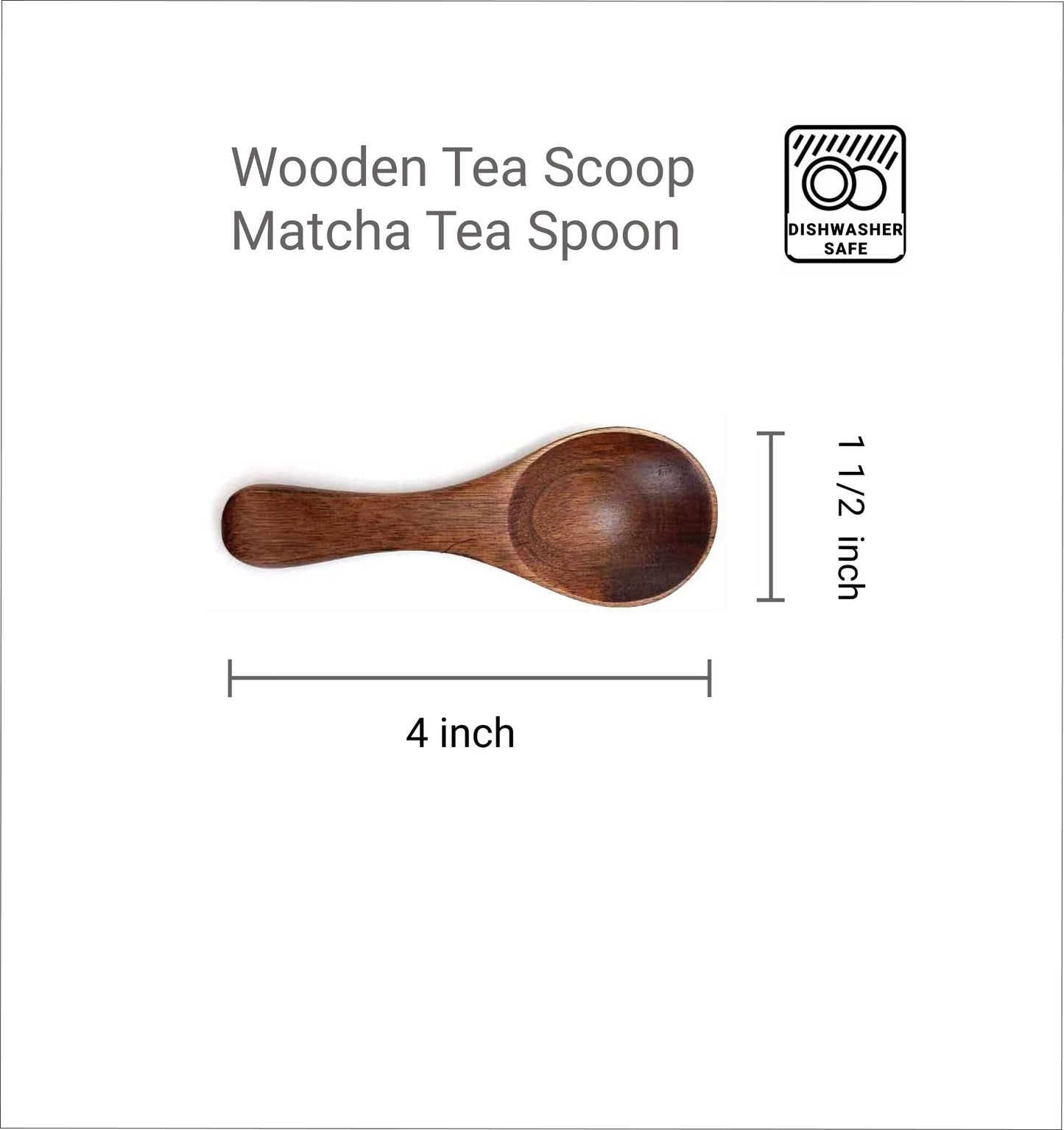 JapanBargain 1906, Wooden Tea Scoops Matcha Scoop Green Tea Spoon Spices Spoon Sugar Spoon Salt Spoon, 10 Pack