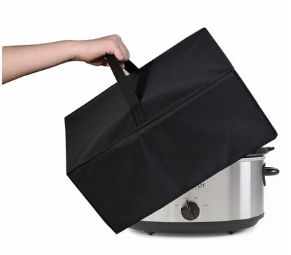 Slow Cooker Cover,Dustproof Waterproof Lid for Crock-Pot 7 Quart Oval Manual Slow Cooker(SCV700-S-BR) (Black)