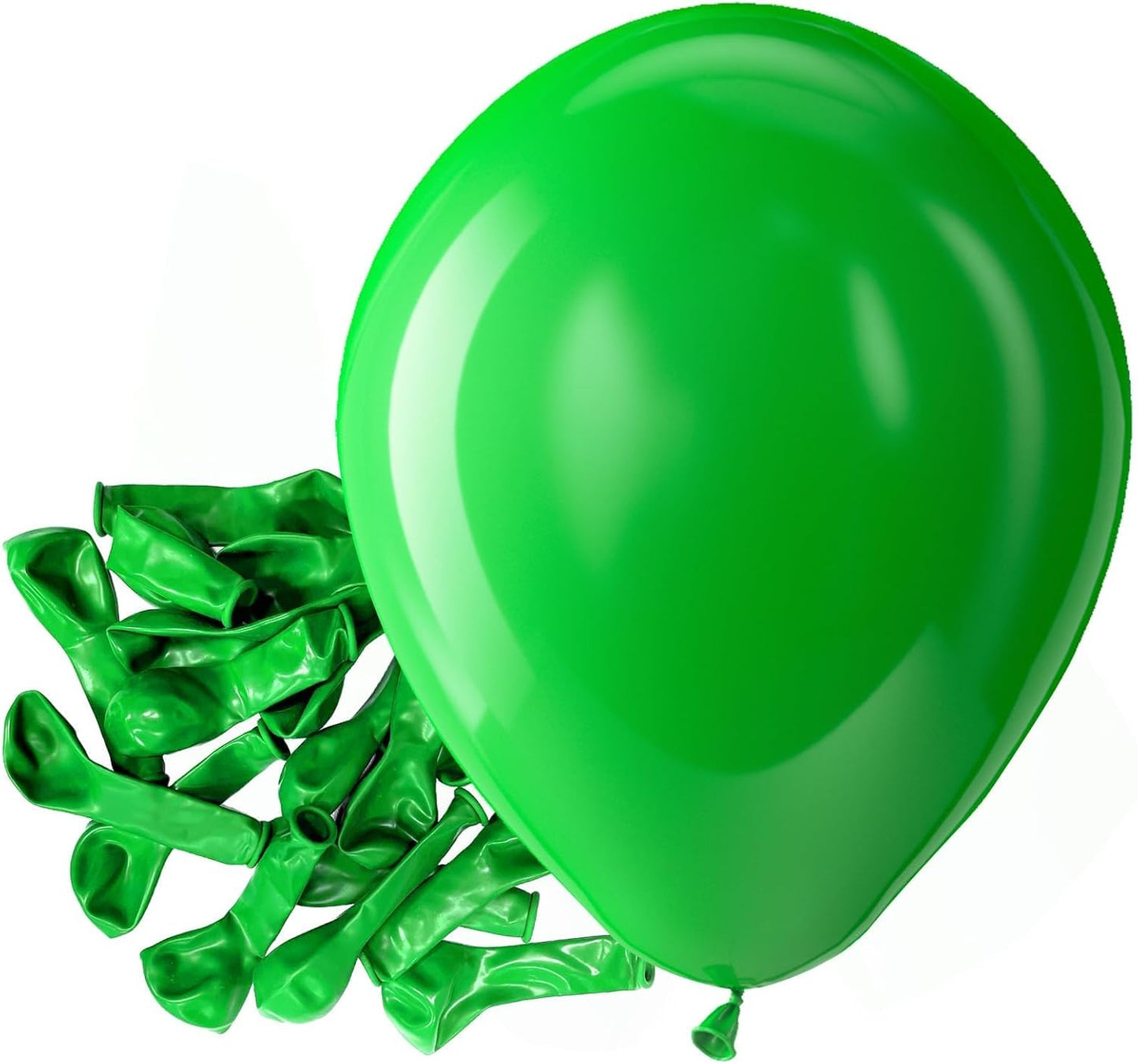 Bezente Green Balloons - 150 Pack 5-Inch Matte Light Green Latex Balloons for Parties & Events