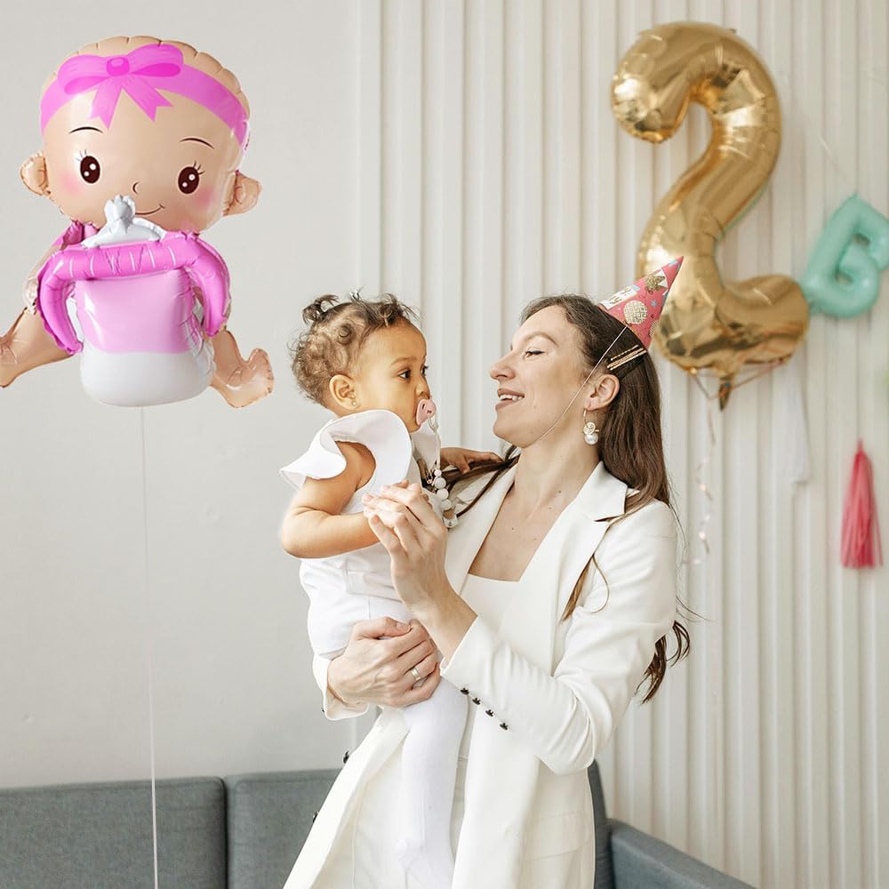 Skiennix Baby Balloon Set - Large 20" x 31" Thickened Foil Balloons for Weddings & Birthdays