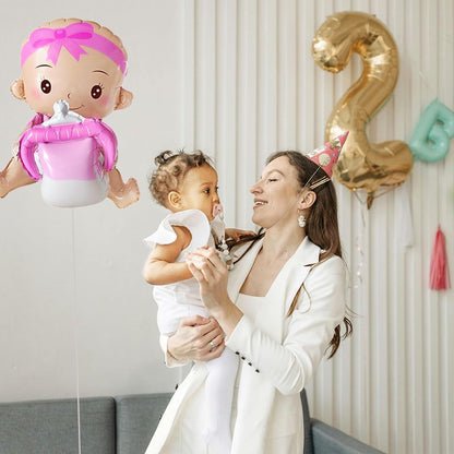 Skiennix Baby Balloon Set - Large 20" x 31" Thickened Foil Balloons for Weddings & Birthdays