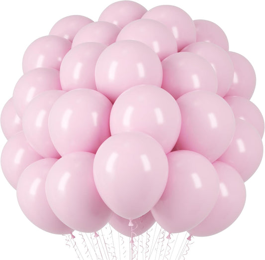 Voircoloria Light Pink Balloons - 66 Pack 12 Inch Pastel Latex Balloons for Birthday, Baby Shower & Weddings