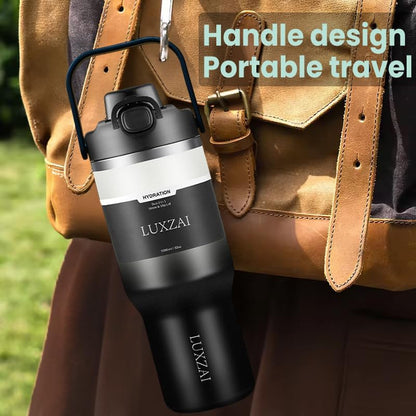 Skiennix 32 oz Insulated Stainless Steel Tumbler - Leak-Proof Travel Mug with 2-in-1 Lid