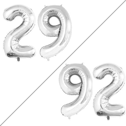GOER 29 Inch Jumbo Foil Balloons - Perfect 29th Birthday Party Decorations | Silver Helium Balloons