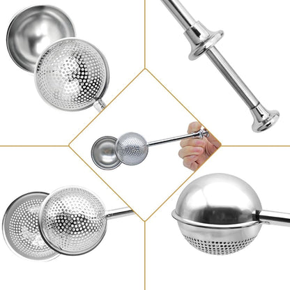 SENHAI 2 PCS Stainless Steel Flour Sifter - Perfect for Baking & Powdered Sugar Shaking | Half-Hole & Full-Hole Design