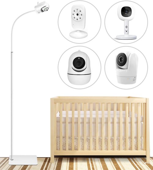 Infant Optics Adjustable Height Floor Stand Mount - Compatible with DXR-8 Pro & Nanit Pro | Versatile Design for Baby Monitors