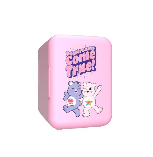 Care Bears Mini Beauty Fridge - 4L Portable Skincare Cooler, Fits 6 Soda Cans, Adorable Daydreams Come True Design, Perfect for Makeup, Creams, and Serums