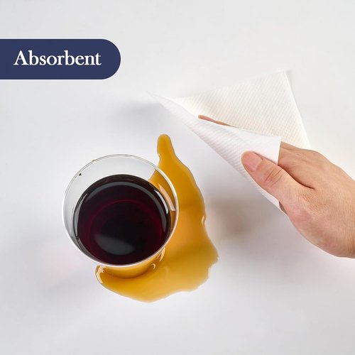 JollyPack 1000 Count White Beverage Napkins - 1-Ply Cocktail & Lunch Paper Napkins | 4.9 x 4.9 Folded, 9.8 x 9.8 Unfolded