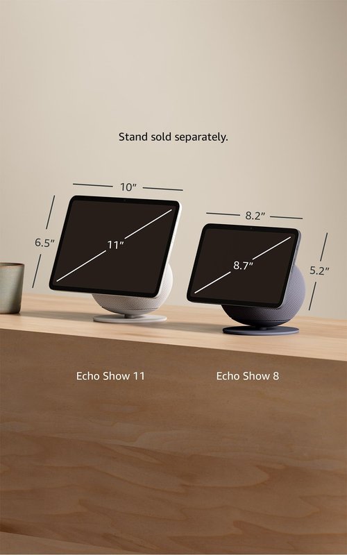 Amazon Echo Show 8 (newest model), Vibrant HD 8.7" display with spatial audio, Designed for Alexa+, Glacier White