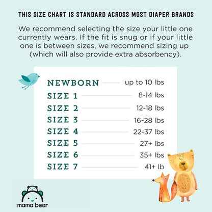 Mama Bear - Gentle Touch Diapers, Size 5 | 132 Count (4 Packs of 33) - Ultra Soft & Absorbent