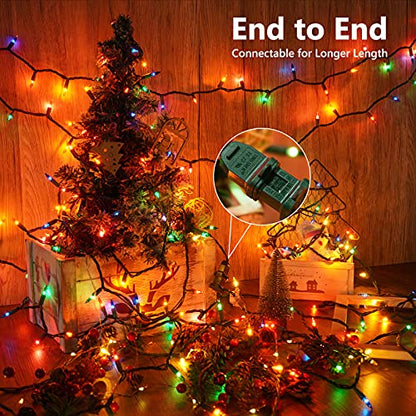 Multicolor Christmas String Lights 75ft 300 Incandescent Bulbs Connectable Indoor Outdoor