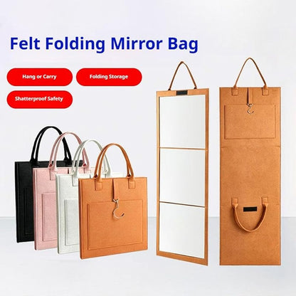 Foldable Full-Length Mirror 180cm - White, with 12" x 12" Variation Included