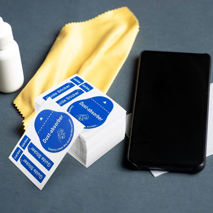Uonlytech LCD Screen Cleaning Decals - 600 Pcs Portable Dust Removal Stickers for Phones & Tablets
