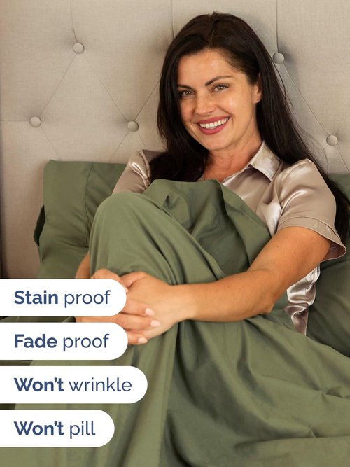 Extra Deep Full Sheet Set - 6 Piece Breathable and Cooling Sheets - Hotel Luxury Bedding for Women, Men, Kids & Teens - Easy & Secure Fit - Soft, Wrinkle Free & Comfy - Extra Deep Pockets - Sage Green