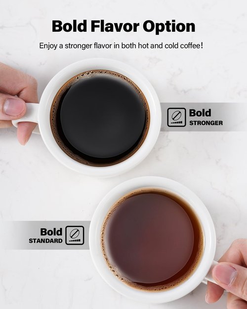 Keurig K Cup Coffee Maker - Bold Setting for Hot & Iced Coffee | 52oz Reservoir, 6-14oz Brew Sizes, Gray