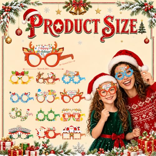 Christmas Party Sunglasses - 24 Pairs Holiday Photo Booth Props - Variation of THIS listing
