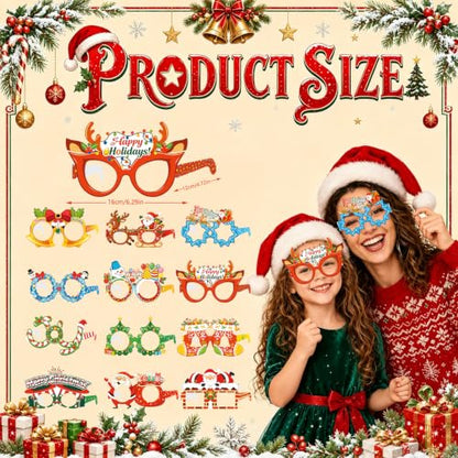 Christmas Party Sunglasses - 24 Pairs Holiday Photo Booth Props - Variation of THIS listing
