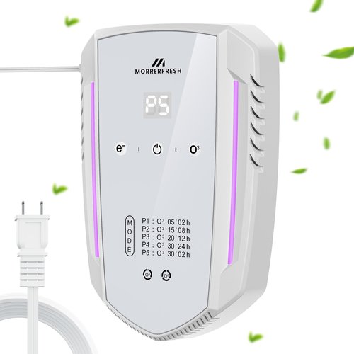 Cat Litter Deodorizer & Ozone Odor Eliminator, Pet Odor Eliminator Air Purifier for Home, Plug-in Litter Box Deodorizer for Strong Cat Urine & Poop Smell, 5 Modes for Cat Room, Kitchen, Toilet