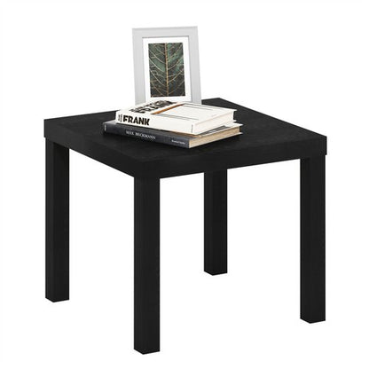 Furinno Classic Homey Square Parsons Side End Table, 1-Pack, Black