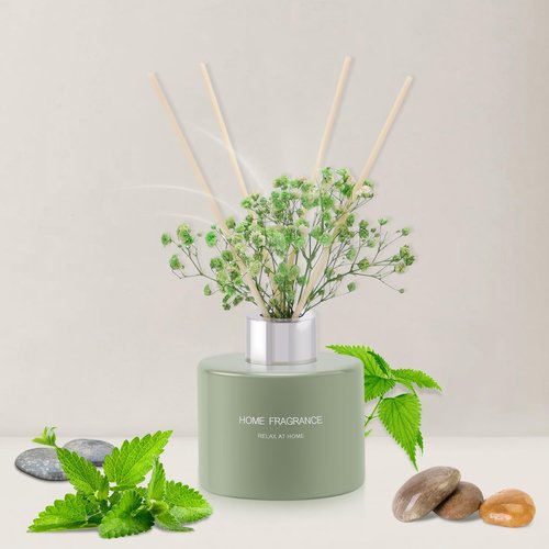 L'odeur Vill Flower Reed Diffuser Set 3.38fl oz/Vanilla Bathroom Diffuser Self Decor Home Fragrance