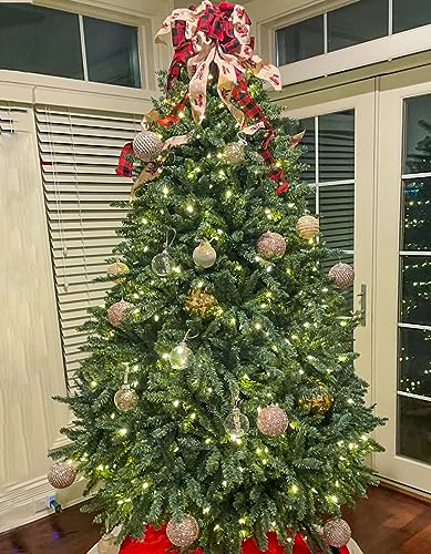 4.5FT Artificial Pre-Lit Christmas Tree with Remote Control - Blue Fir with Dual Color LED Lights