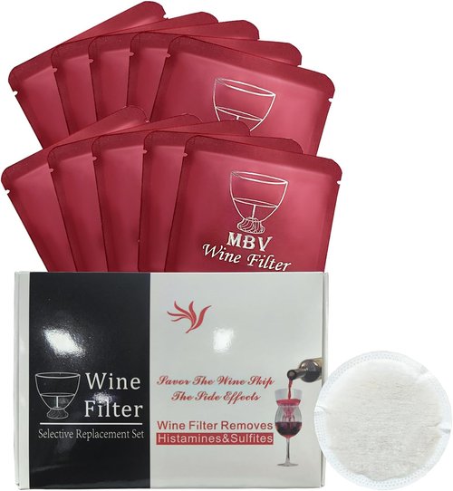 10 Pcs Wine Filters Set, Advanced Wine Purifier, Wine Filters for histamines and sulfite- Replacement Wine Sulfite Remove Set Gifts for Wine Lovers