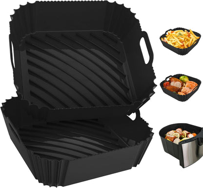 Skiennix Silicone Air Fryer Liners - Reusable 7.1 Inch for 4-7 QT Square Air Fryers | Baking Tray Accessories