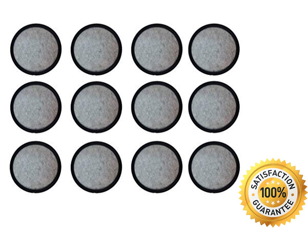 Premium Replacement Charcoal Water Filter Disks for Mr. Coffee Machines 12 Pack + Reusable Basket Coffee Filter fits Mr. Coffee