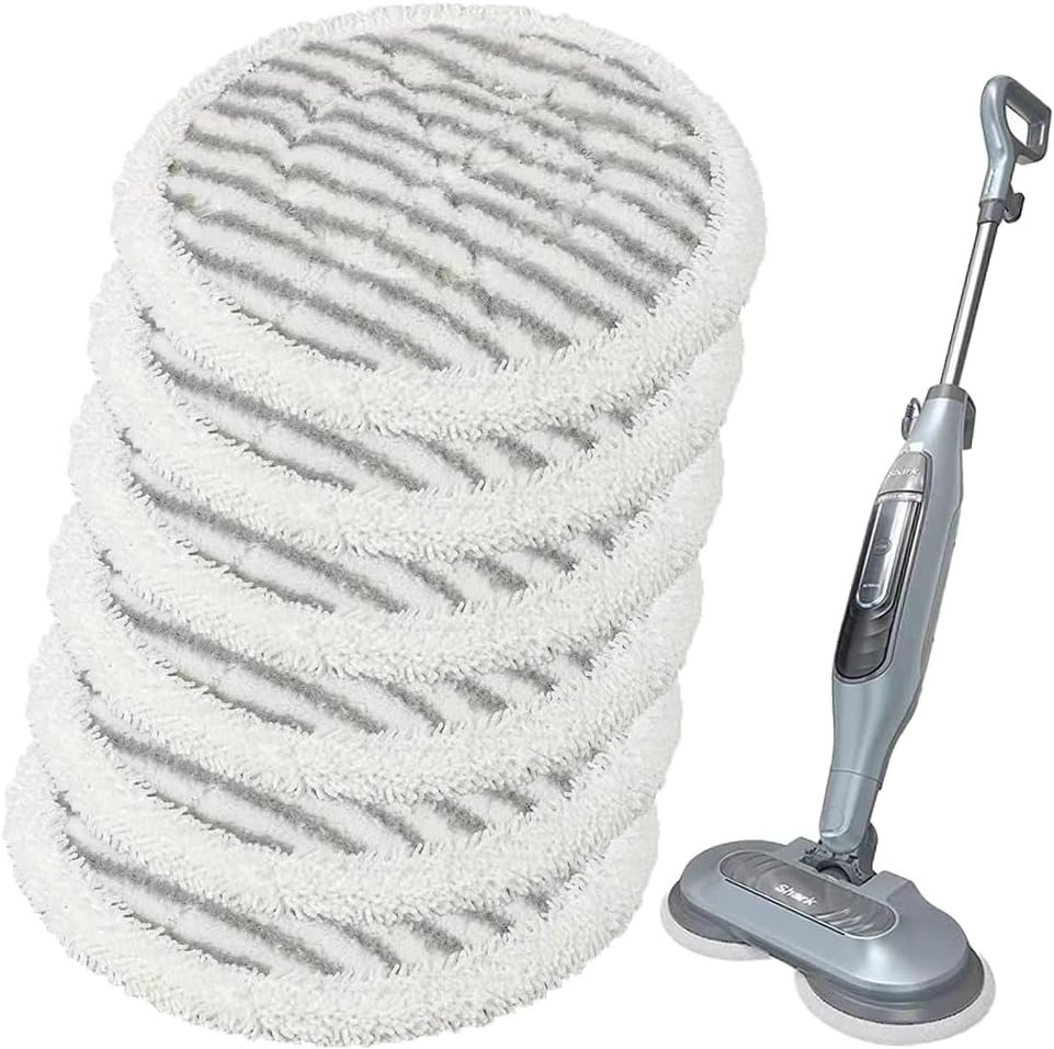 Shark Replacement Steam Mop Pads - Compatible with S7000 Series | 6-Pack for All-in-One Cleaning